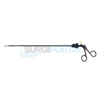 Blunt Nose Grasping Forceps 35cm Rota Loc Clear Ratcheted Straight