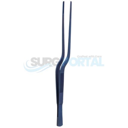 Cushing Bayonet Forceps, Serrated, 7¼", Titanium