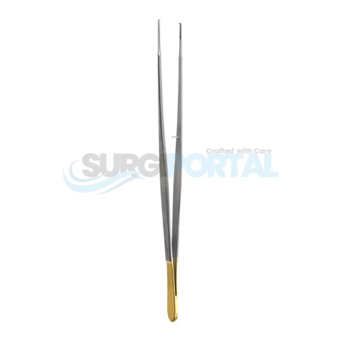 Gerald GG Tissue Forceps 10" 1 mm Tips 1×2 Teeth - Image 1