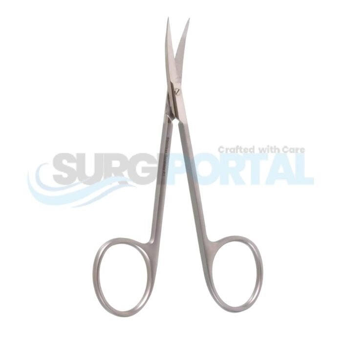 4 1/2" Iris Scissors, Curved, Shark Edge - Image 1