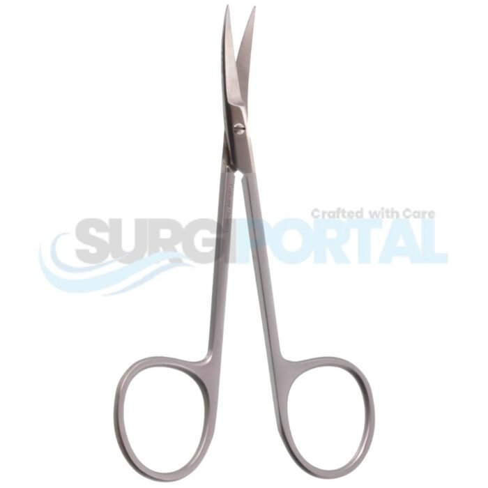4 1/8" Iris Scissors, Curved, Shark Edge - Image 1