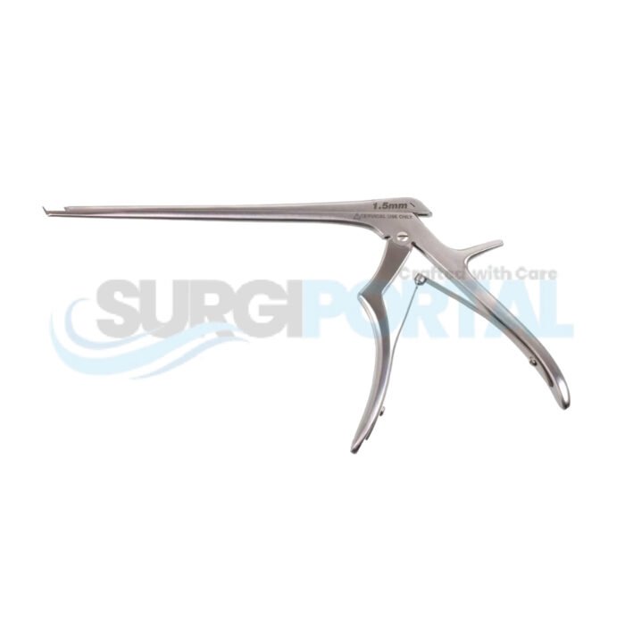 Micro Kerrison Rongeur, Panther, Ejector, 5mm, 40° Up, 7″, Extra Delicate Footplate - Image 1