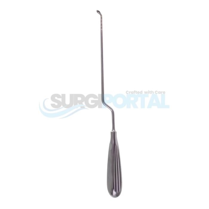 MIS Bayonet Bone Curette – 3/16″ rev angled cup – 11 1/2 - Image 1