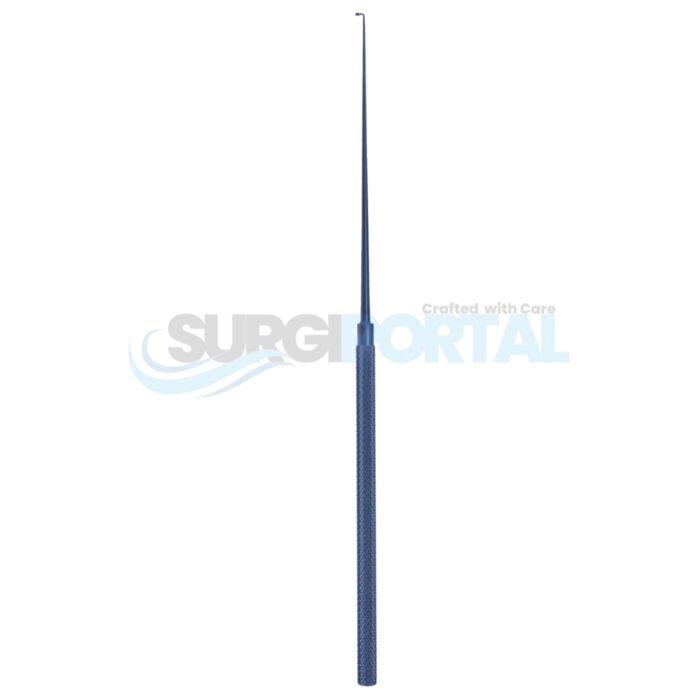 Malis Nerve Hook, Blunt, 3mm Tip, 7¼", Titanium - Image 1