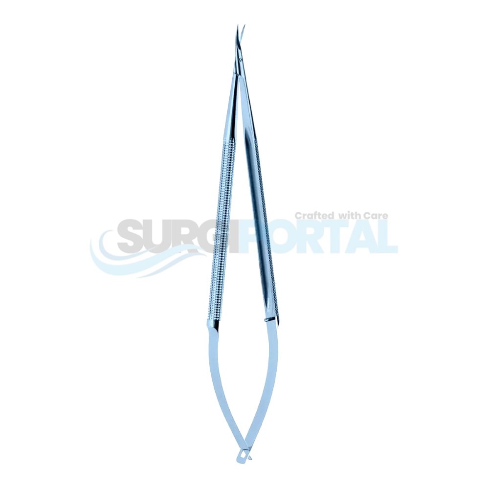 resized_processed_Rhoton Micro Scissors 7 curved blades titanium Rhoton Micro Scissors, Curved Blades, 7", Titanium - Image 1