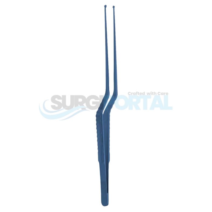 Rhoton Tumor Forceps, Bayonet, Serrated, 8¾", Titanium - Image 1
