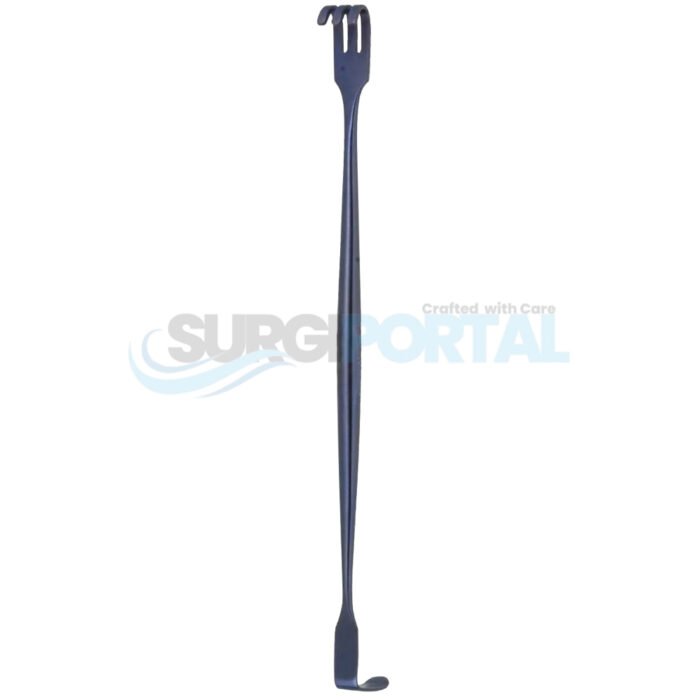 Senn Retractor, Double-Ended, Blunt Prongs, Titanium - Image 1