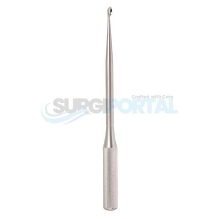 Spinal Fusion Curette – Knurl Handle Straight 6''