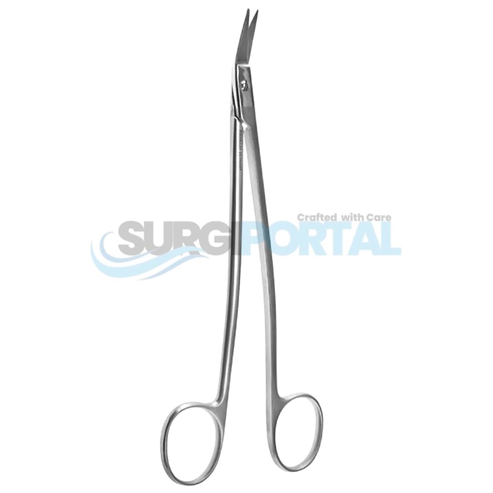 6 5 8 Dean Tonsil Scissors ang serr blds 6 5/8" Dean Tonsil Scissors, Angled, Serrated Blades - Image 1