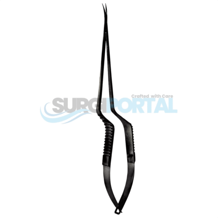 7 1/4" Jacobson Micro Scissors – Panther Coated, Curved Regular Blades