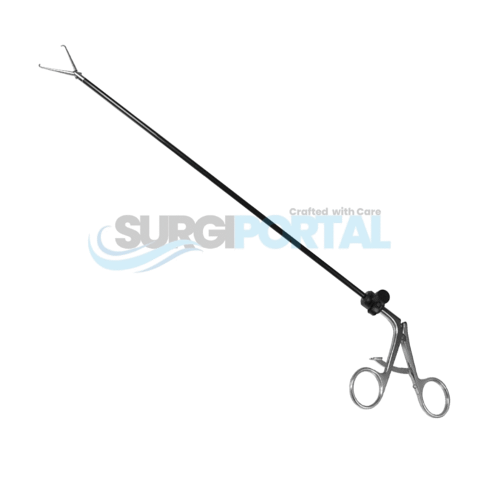 Tenaculum Forceps 35cm – With Ratchet, Flushable - Image 1