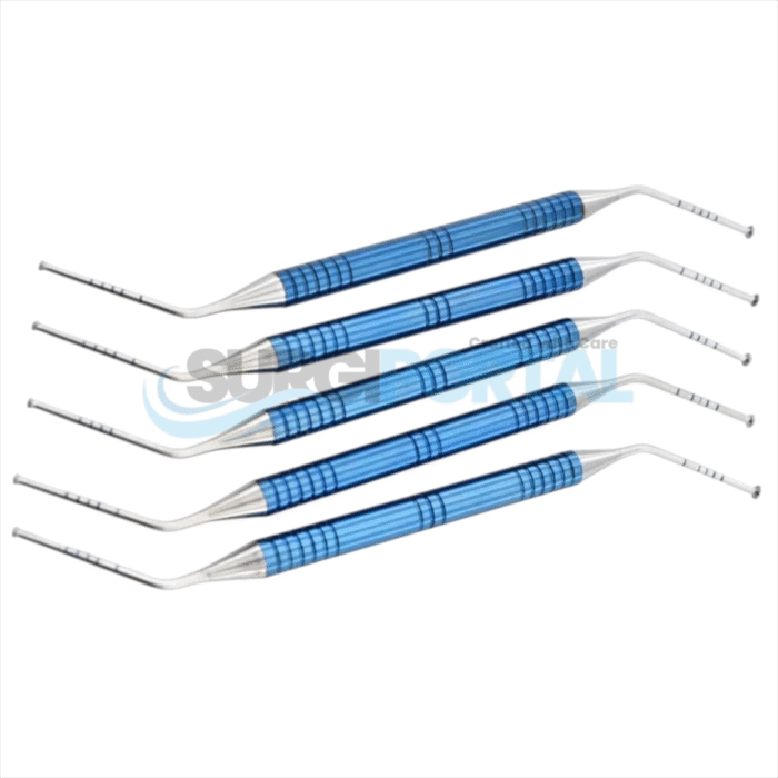 5 Pcs Depth Probe Measuring with Aluminum Handle, Dental Implant Surgical Tool - Image 1