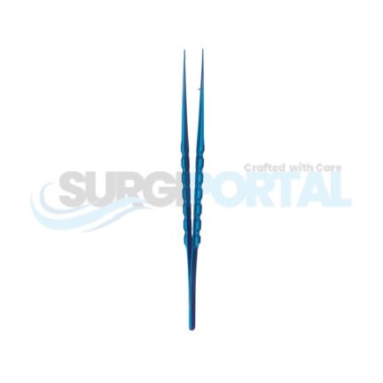 Micro 1x2 Straight Diamond Dusted Titanium Tissue Pliers