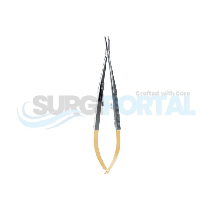 Micro Curved Castro Perma Sharp™ Needle Holder, 14 cm - Image 1