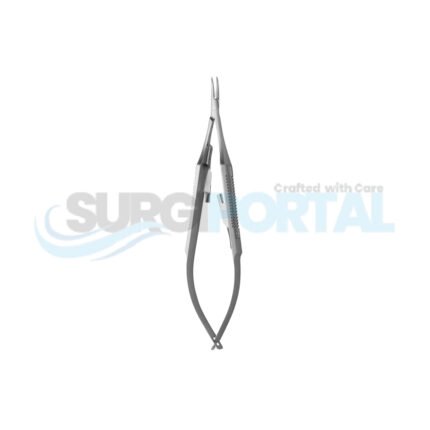 Micro Curved Smooth Castroviejo Needle Holder, 14 cm (5.5")
