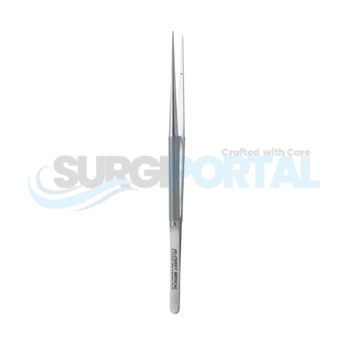 Plain Straight Micro Tissue Pliers, Diamond Dusted - Image 1