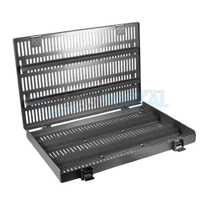 10x15x1.5 Microsurgical Instrument Sterilization Case With Full Pin Mat - Image 1