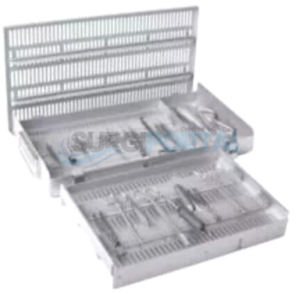 10x20x3.5 Microsurgical Instrument Sterilization Case – Two Level