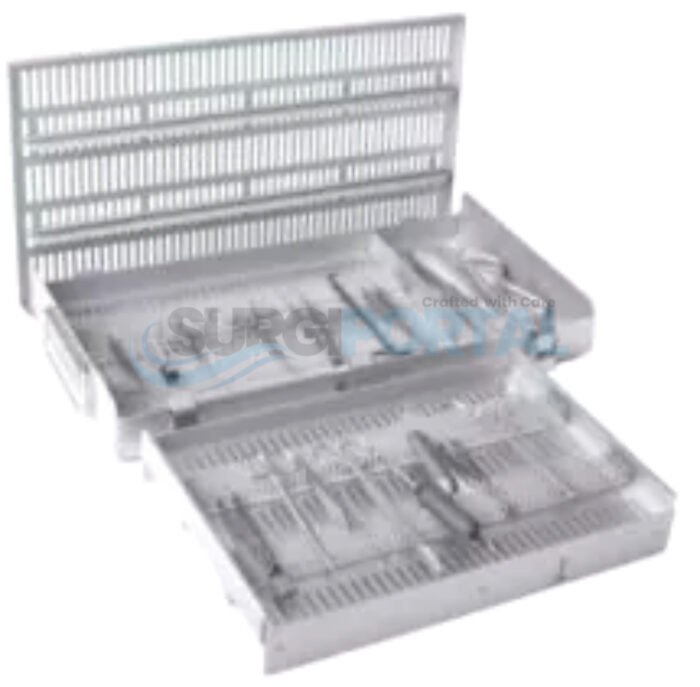 10x20x3.5 Microsurgical Instrument Sterilization Case – Two Level - Image 1
