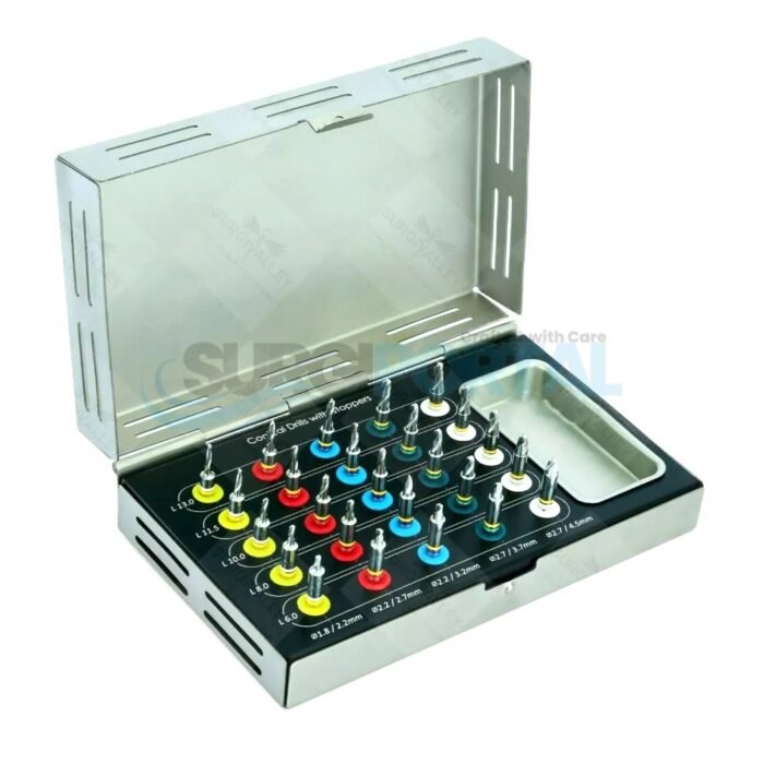 25 Pcs Conical Drill Kit With Stopper Dental Conical Implant Surgical Drill Kit - Image 1