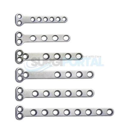 3.5mm Small T Locking Plate 2 to 8 Holes 6 Pcs Set Stainless Steel Orthopedic
