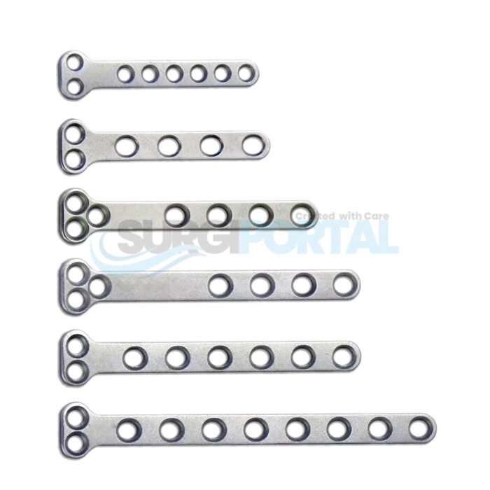 3.5mm Small T Locking Plate – 2 to 8 Holes, 6 Pcs Set Stainless Steel Orthopedic - Image 1