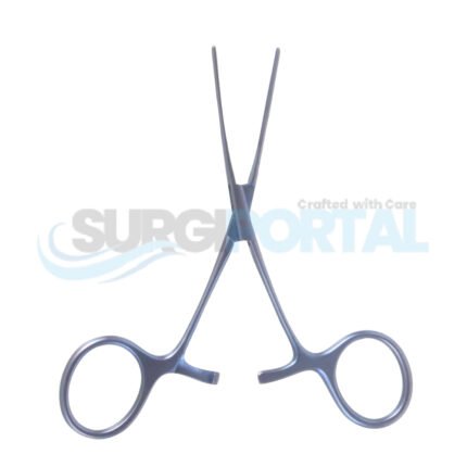 4 3/4″ Baby Vascular Clamp 3.5mm Straight Jaws Straight Shanks
