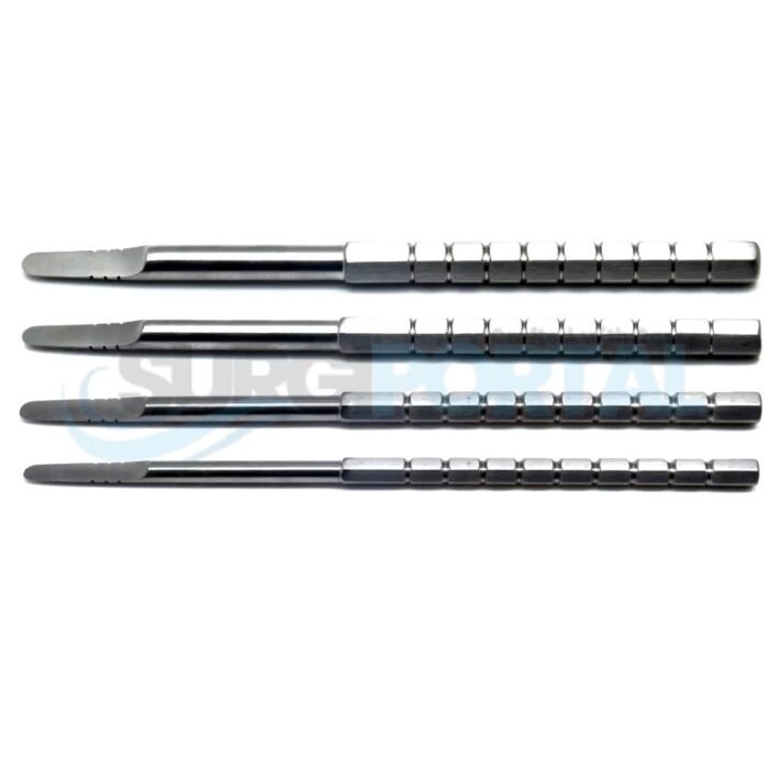 4 Pcs Dental Chisels Bone Semi Round Splitting Surgical Professional Extracting Instruments - Image 1
