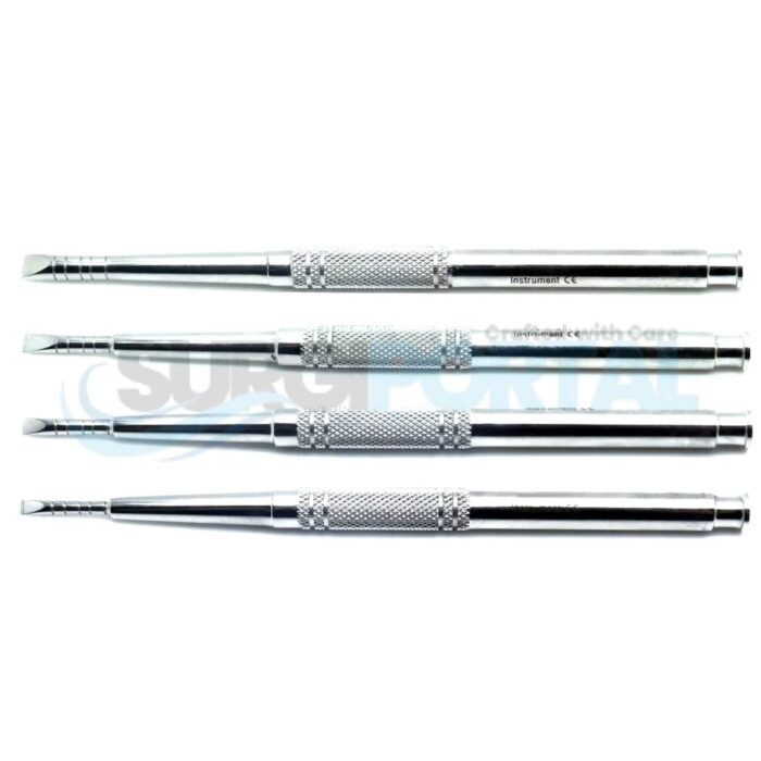 4 Pieces Dental Chisels Straight Ridge Splitting Surgical Extraction Instruments - Image 1