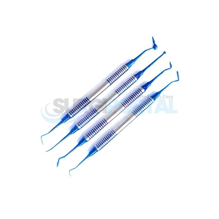 4 X Dental Composite Filling Instrument Set Titanium Coated Restorative Kit CE - Image 1