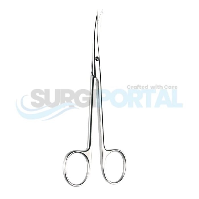 5 1/2" Brophy Gum Suture Scissors, Sharp Points, Curved - Image 1
