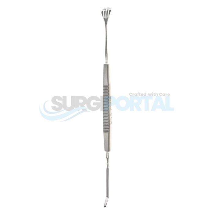 5 7/8'' Paton Spatula & Spoon – 6x15mm Grooved Spoon Blade - Image 1