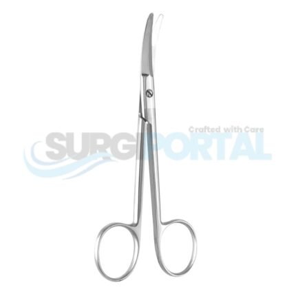 5" Foman Nasal Scissors Saber Back Blades Curved