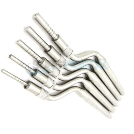 5 Pieces Dental Surgical Osteotomes Bone Spreading Adjustable Screw Concave Tip
