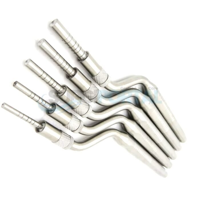 5 Pieces Dental Surgical Osteotomes Bone Spreading Adjustable Screw Concave Tip - Image 1