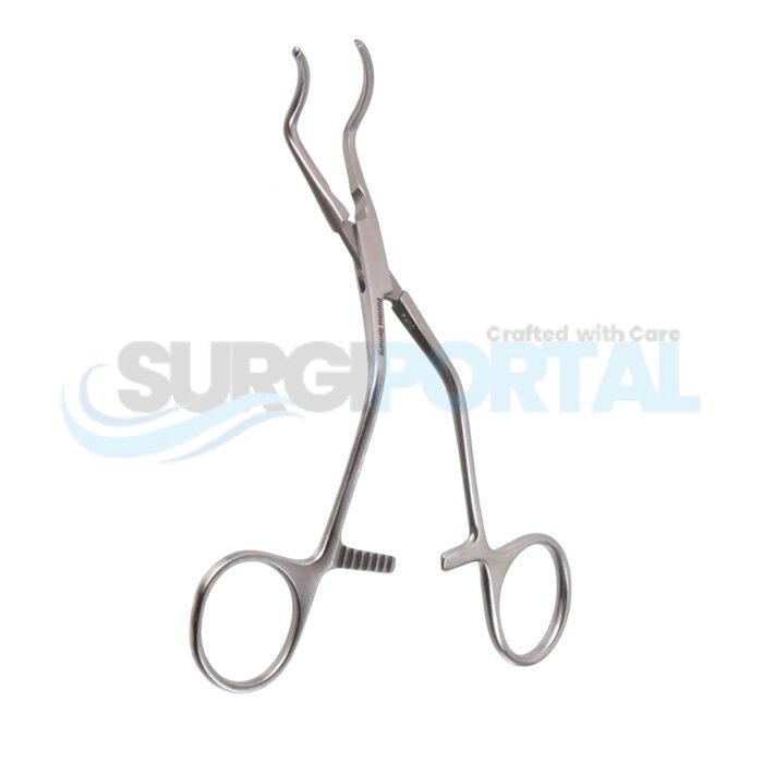 5.5″ Gregory Femoral Artery Clamp Curved Left - Image 1