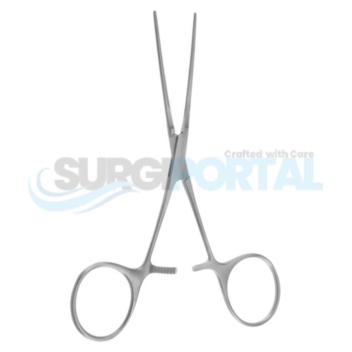 5″ Neonatal Vascular Clamp – Jaws 90°, Curved Shanks - Image 1