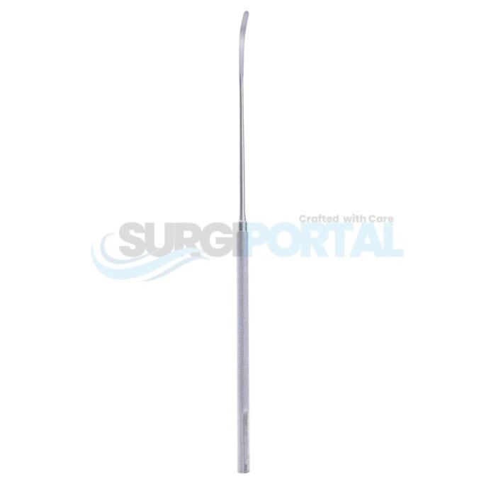 7 1/4" Yasargil Micro Raspatory – Straight Handle, Straight Neck, Curved Round Tip - Image 1