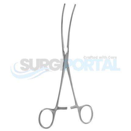 7 3/4″ DeBakey Bainbridge Vascular Clamp – Curved 60mm Jaw