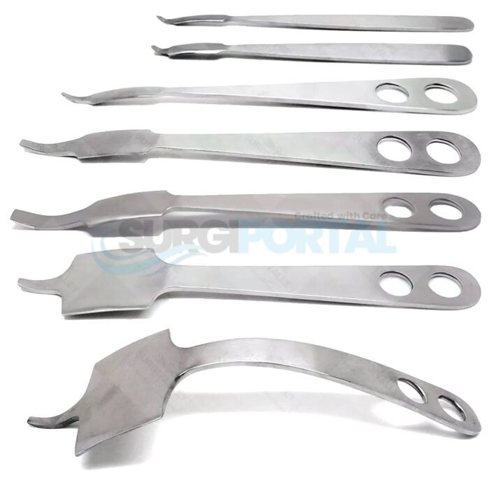 7 Pcs Set Hohmann Retractor Set Surgical Orthopedic Instruments - Image 1