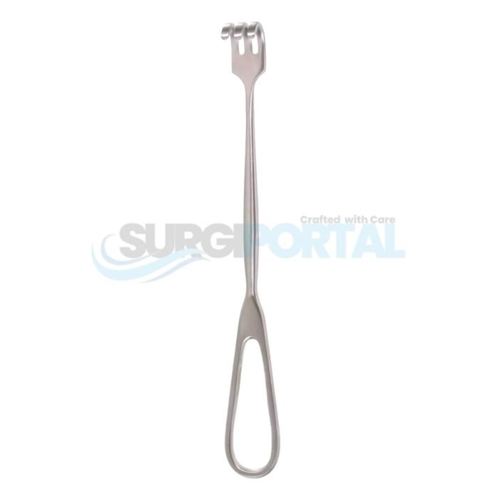 Volkman Retractor – 3 Prong Blunt (8 3/4") – USA - Image 1