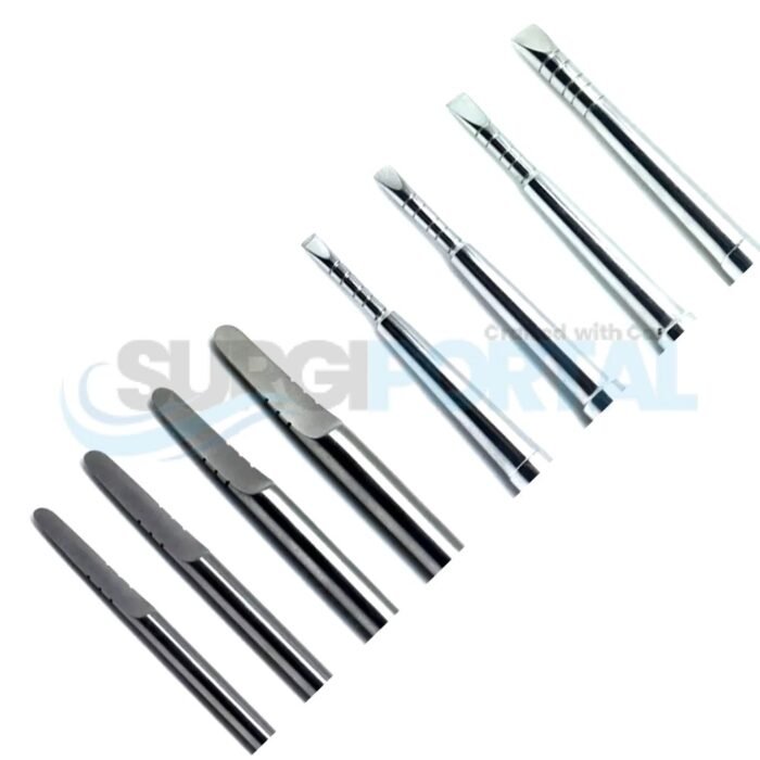 8 Pieces Dental Bone Splitting Chisels Surgical Professional Extracting Instruments - Image 1
