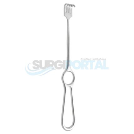 8″ Volkman Retractor – 4 Prongs Sharp
