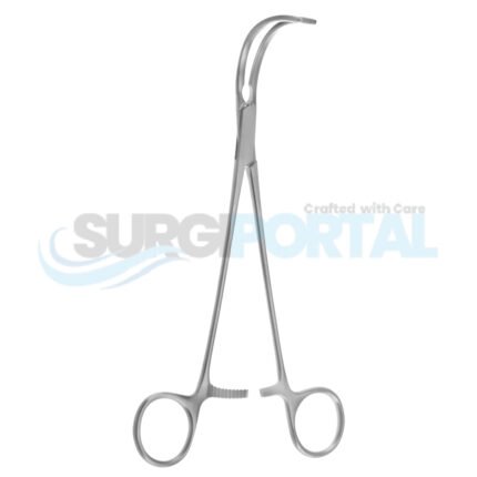 8″ Glover Clamp Curved Right Angled Long