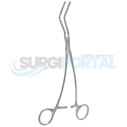 9 1/4″ Lee Bronchus Clamp – Double Angled, Curved Shanks