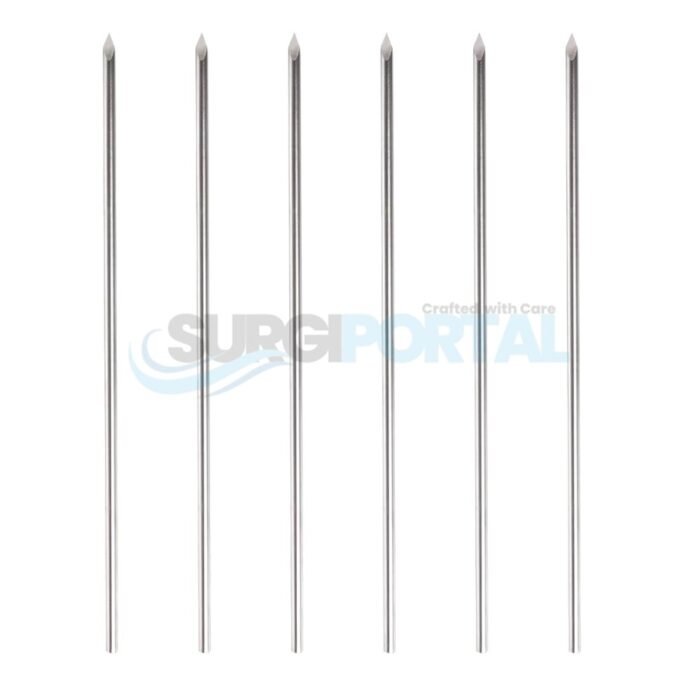 9" Steinman Pin Smooth Single Trocar 3/16 – 6 Pack - Image 1
