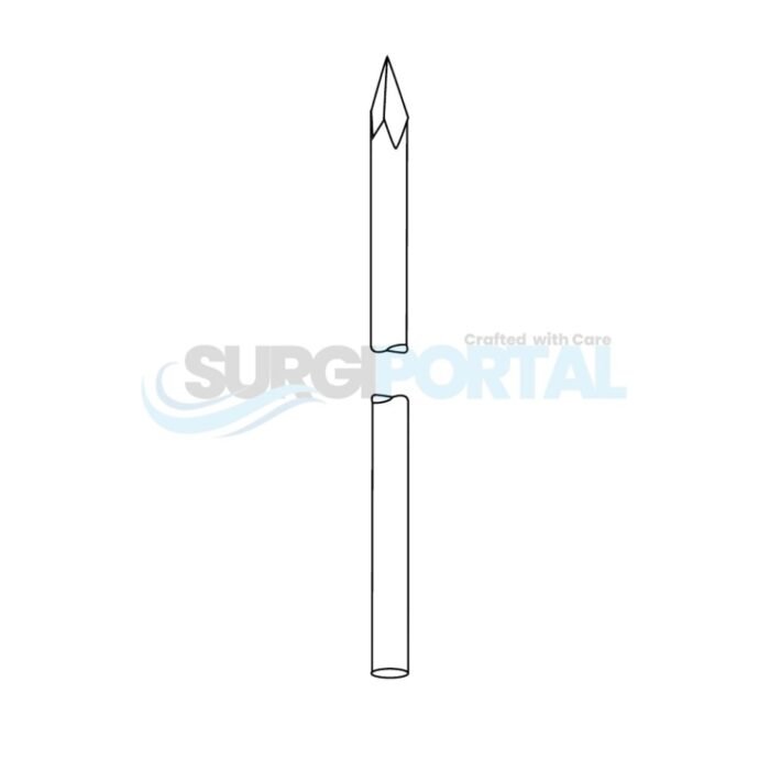 9" Steinmann Pin Smooth Single Trocar 5/64 – 6 Pack - Image 1