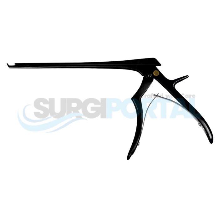 APEX Ejector Rongeur, Micro, 7″ (175mm) 3mm, 40° up, Thin Footplate Ceramic Coated, Custom Order - Image 1
