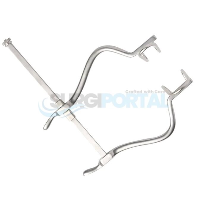 Abdominal Retractor Gosset Self Retaining Curved Arms Fixed Lateral Blades Spreadable Retractor - Image 1