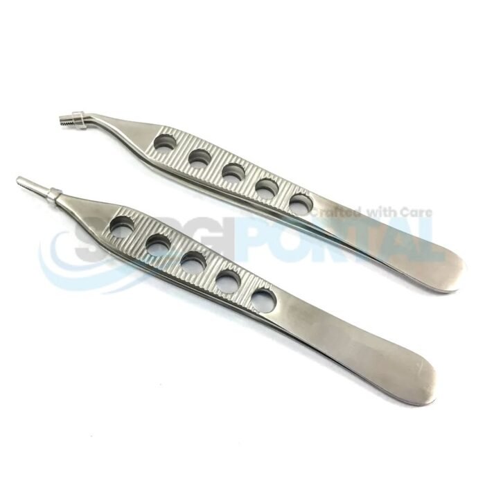 Adson Brown Tissue Forceps 12 cm 7 X 7 Teeth Straight & Curved Veterinary Forceps - Image 1